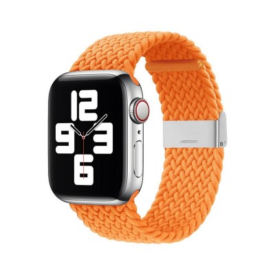 Curea Strap Fabric  Compatibila Cu Apple Watch 2/3/4/5/6 (42/44mm) Orange